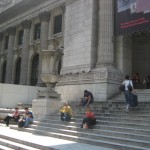 Steps to the 6th Avenue entrance of the New York Public Library. Just across the street, Jon and Mara have a fateful encounter with a certain assassin.