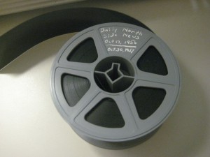 One of the microfilm reels I examined in the New York Public Library. Good thing Wayne didn't get his hands on this one...